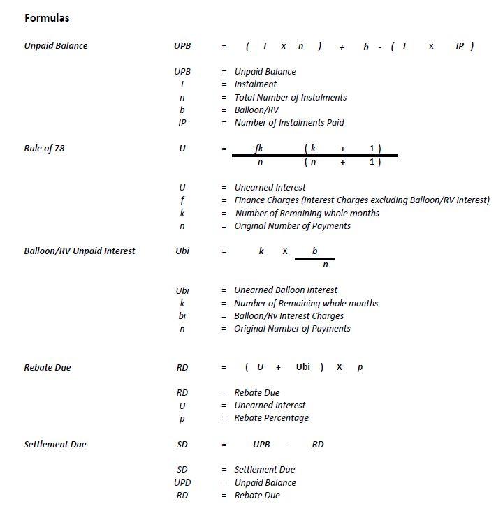 Formulas